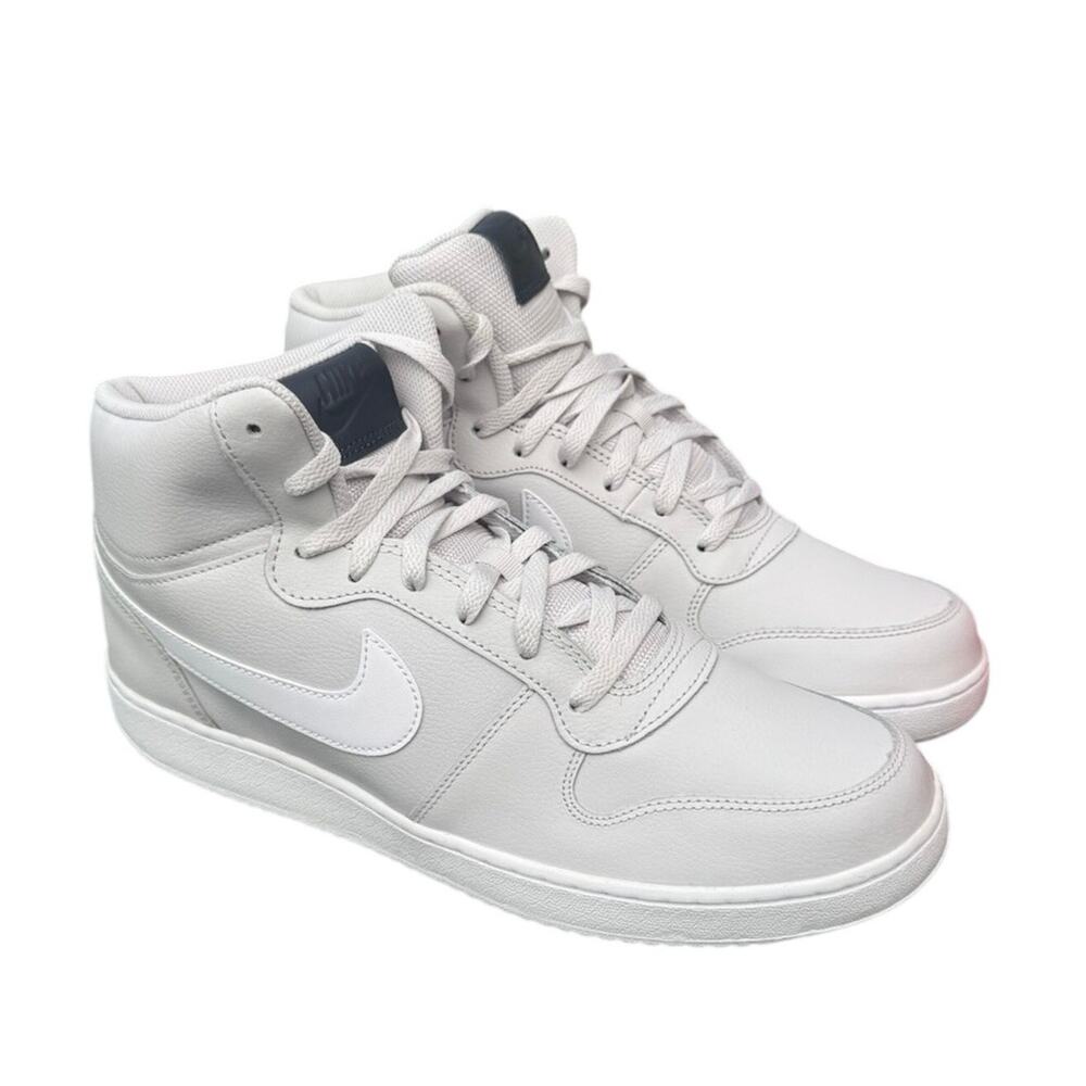 Nike Ebernon Mid Mens 12 Vast Grey White Blackened Blue AQ1773-003 High Top NEW